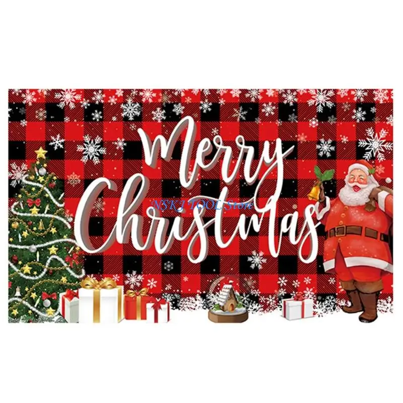 L8RC Oversized Christmas Party Backdrop Cloth Quick Installation 70.8x43.3Inch For Home Decoration And Festival Celebration