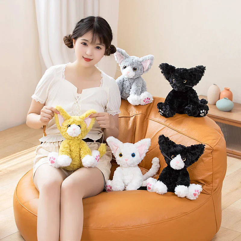 26cm Kawaii Cat Series Plush Doll Independent Packaging German Cat Five Colors Plush Doll For Children Birthday Gift Surprise