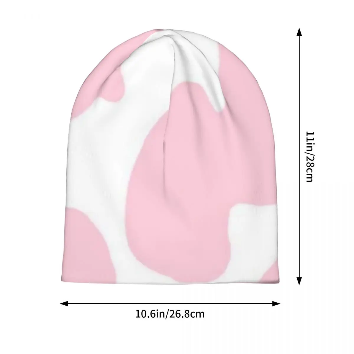 Cow Print Spot Heart Cute Kawaii  Unisex Adult Beanies Caps Knitted Bonnet Hat Warm Fashion Autumn Winter Outdoor Skullies Hats