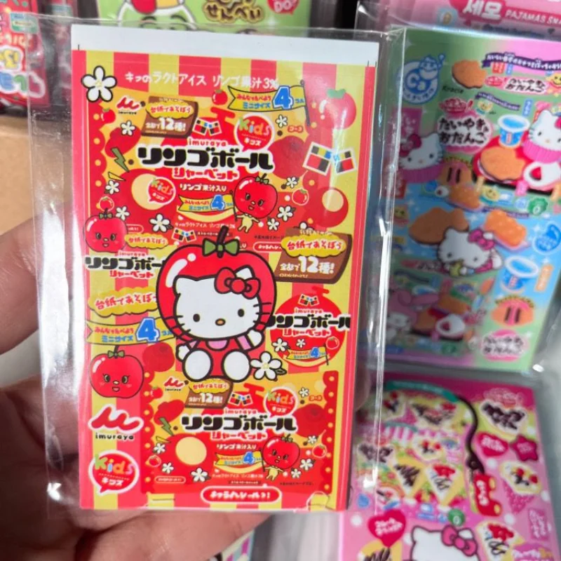 Autocollants de poche Sanurgente Hello Kitty, bande dessinée mignonne, ruban décoratif, étiquette d'emballage, 5 styles Kawaii