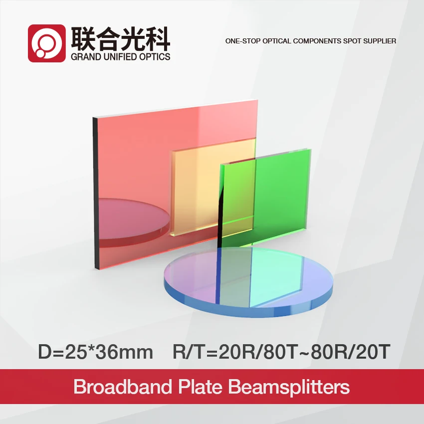 K9 Optics Visible Plate Beamsplitters Reflection/Transmission Ratio 20/80 30/70 40/60 50/50 60/40 70/30 80/20