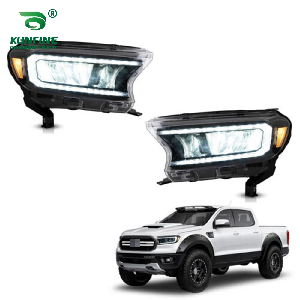 

KUNFINE Car Styling Car Headlight Assembly For Ford Ranger 2015-Up LED Head Lamp Car Tuning Light Parts Plug And Play