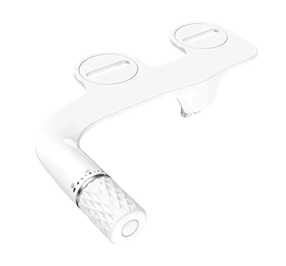 Smart Bidets Attachment Ultra-Slim Toilet Seat Attachment Dual Nozzle Adjustable Water Pressure Non-Electric Ass Sprayer