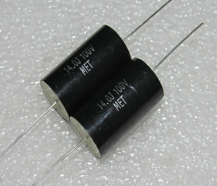 

10PCS/New, Taiwan 100V 14UF 146J generation 15UF white head black body copper foot frequency division film capacitor