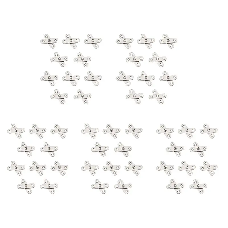 

Петли для дверей сараев и кухонных шкафов LICE-50PCS, вращающиеся на 360 градусов, из нержавеющей стали, 57x16 мм