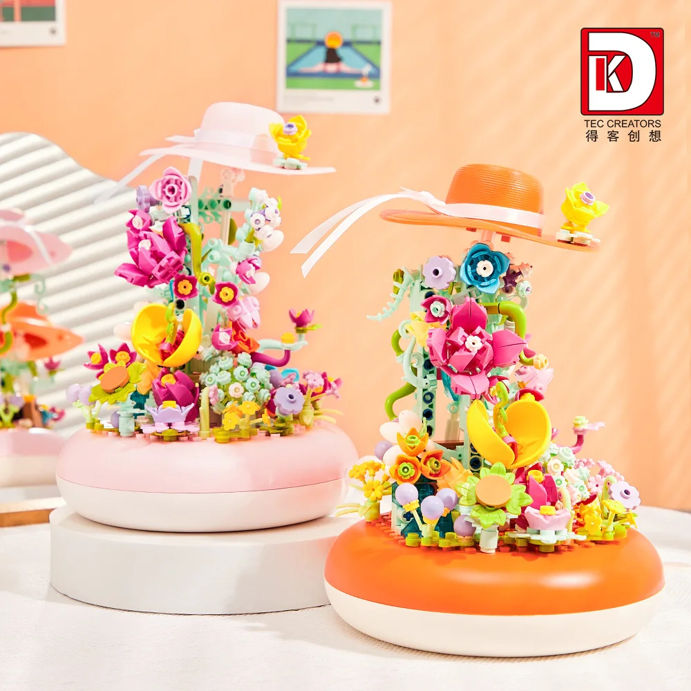 

goddess Luo building block flowers in the prime of life eternal flowers plants girls' gifts, assembled building block toys gifts