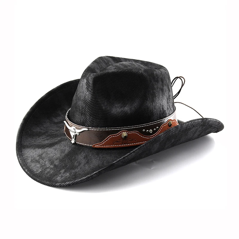 

Western Cowboy Hats For Men Women Gentleman Cowgirl Jazz Hat Curved Brim Party Travel Hat Sombrero Hombre