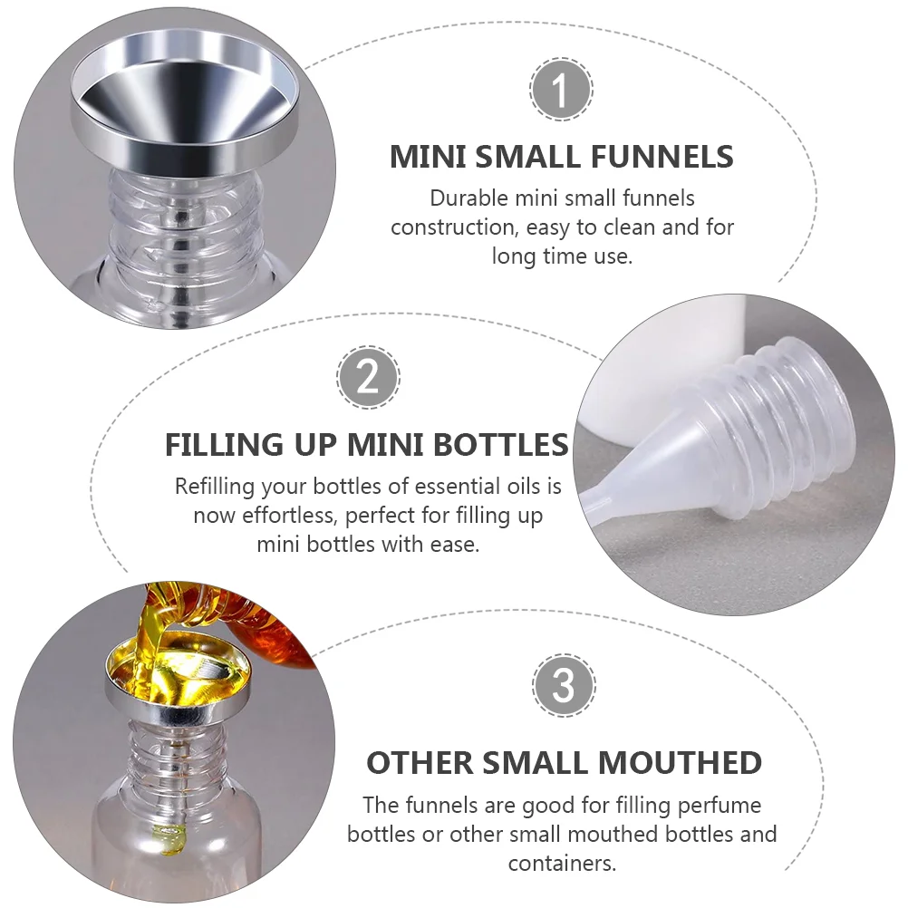 Metal Funnel Fan Perfume Making Kit Small Funnels Miniature for Bottles Tiny Skincare