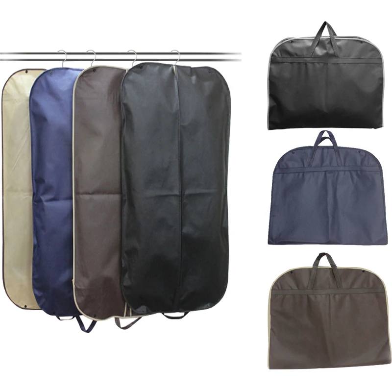 Clothing Dust Cover Non-Woven Home Moisture-Proof Wardrobe Hanging Clothes Storage Bag Suit Dress Clothes Dust Cover