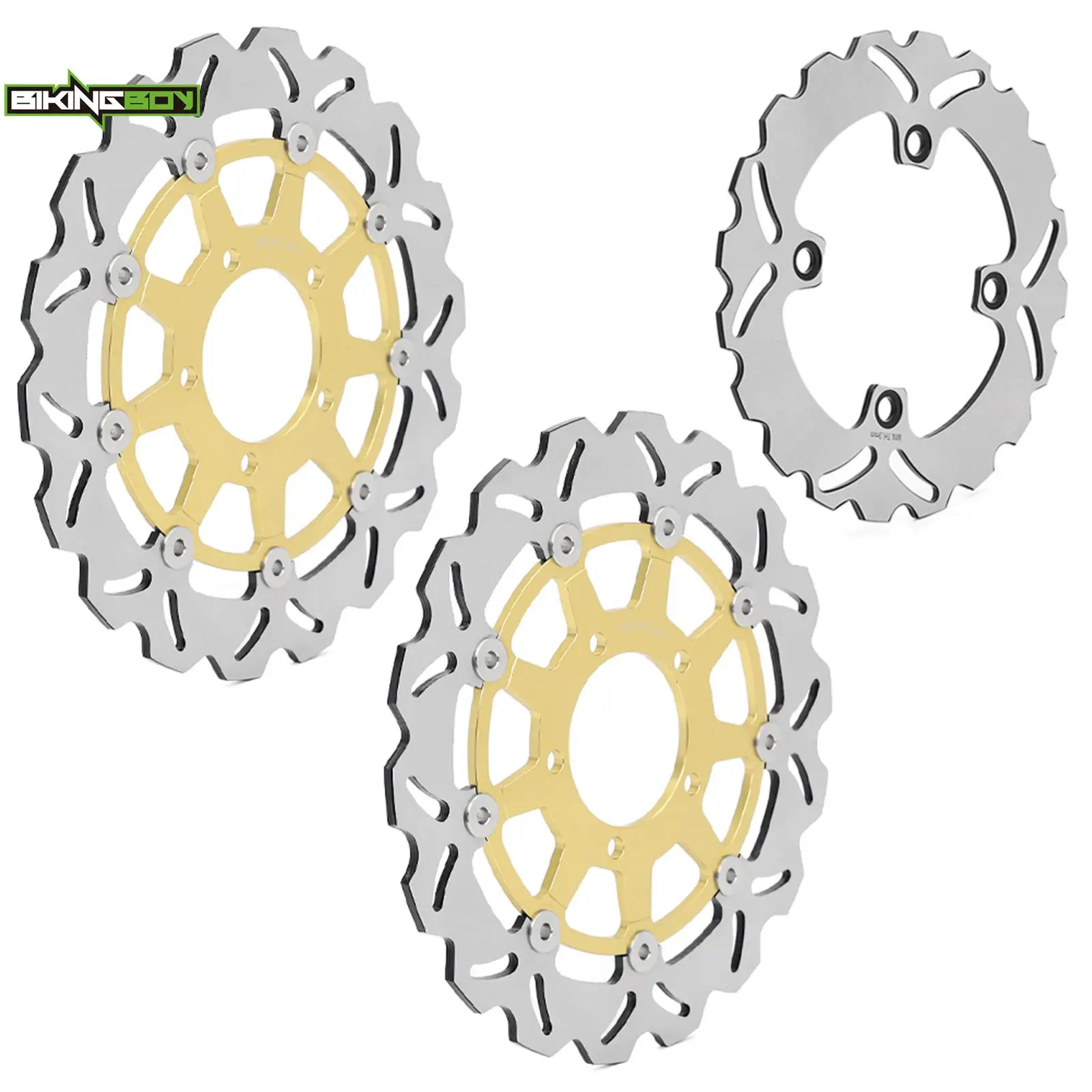 BIKINGBOY For ER-6F Ninja 650R ER-6N 06-16 15 KLE 650 Versys / ABS 07 08 09 10 11 12 13 14 Front Rear Brake Discs Disks Rotors