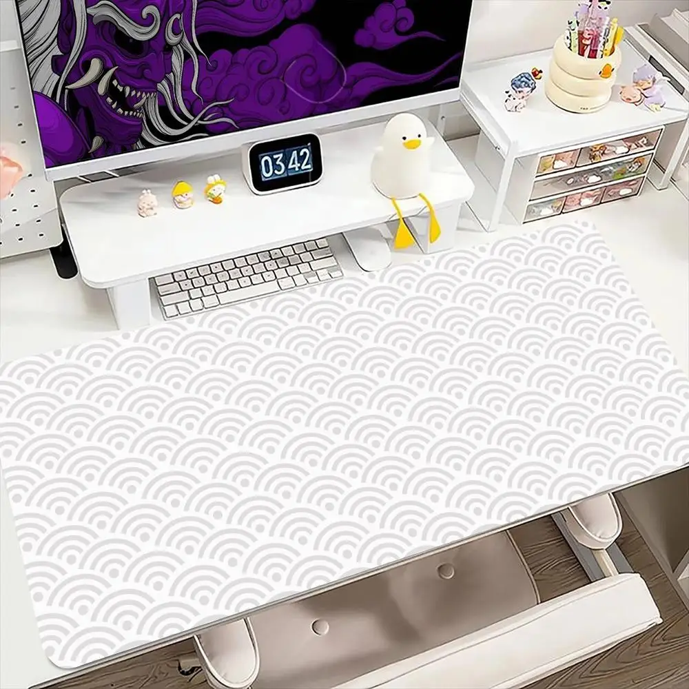 Japanese Wave Mouse Pad Art Mouse Pad XXL Oversized Mouse Pad Gaming Computer Keyboard Desk Pad Gaming Player Dedicated Pad