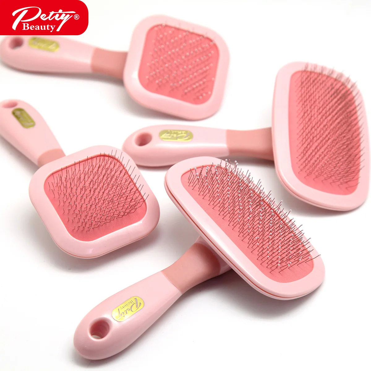 pet Dog Combs with Rounded Ends Stainless Steel Teeth 360 rotating brush head Cat Comb for Removing Tangles Knots floating hair