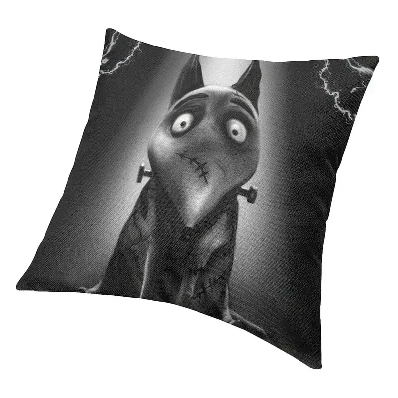 Frankenweenie Sparkly Dog Throw Pillow Home Decoration Tim Burton Horror Movie Nordic Cushion Cover  Pillowcase