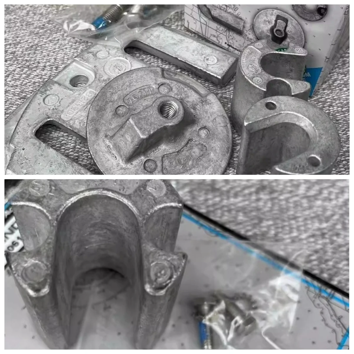Suitable for dual tail machine zinc block group marine zinc block anode