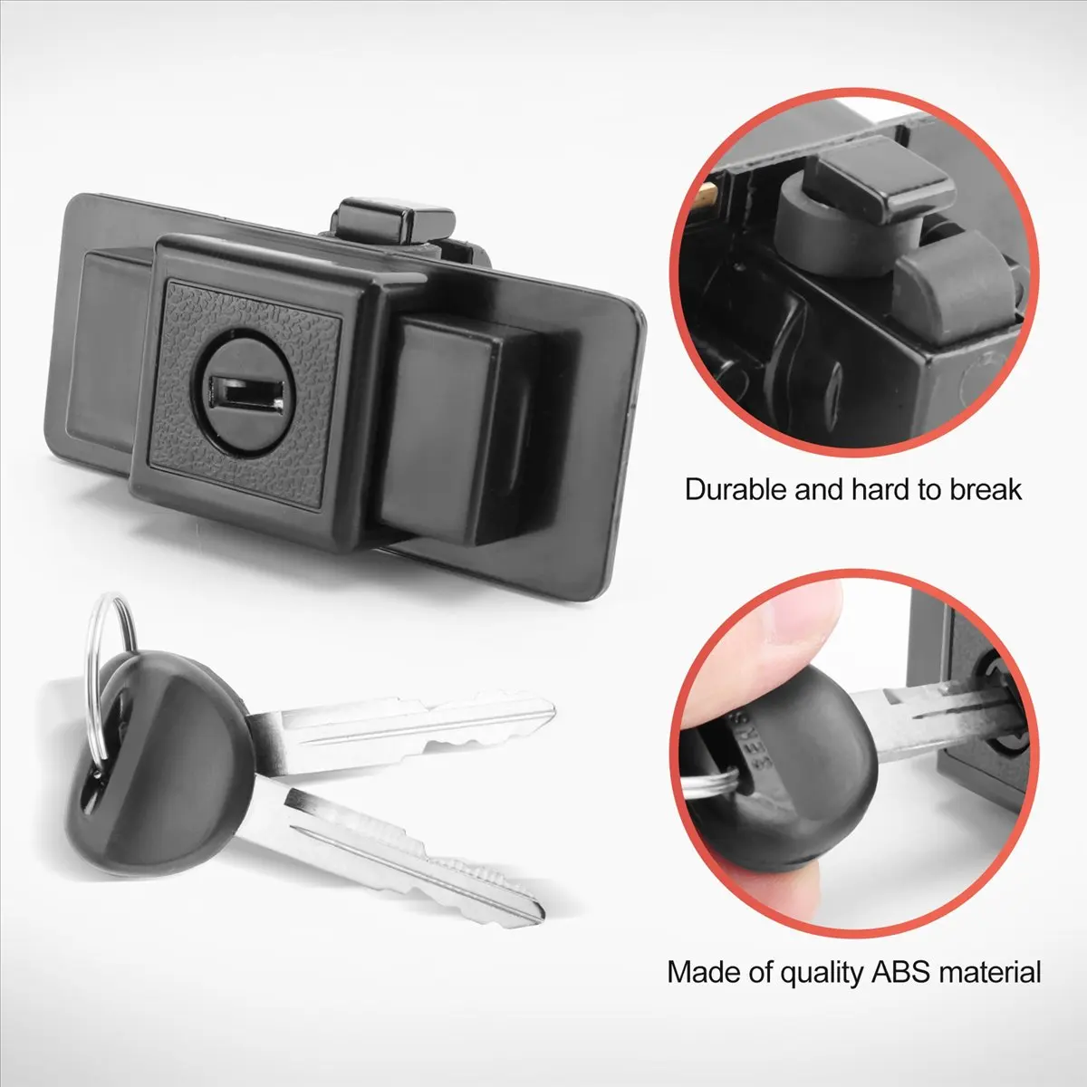 #17S Glove Box Lock Key for Mitsubishi Montero Pajero V31 V32 V33 92-00,MB846665,(ABS)