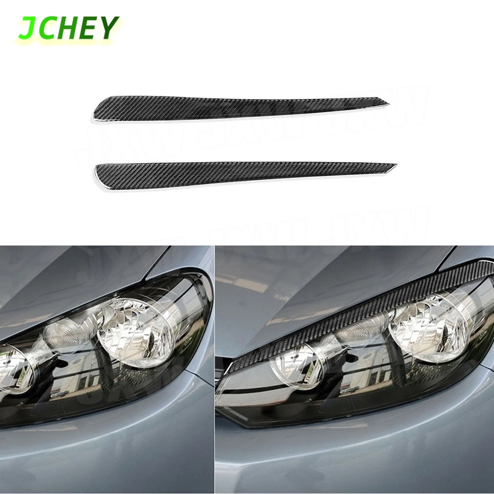 

JCHEY для Volkswagen Golf 6 VI MK6 2009-2012, передний бампер автомобиля из углеродного волокна, противотуманная фара, накладки для век, бровей автомобиля