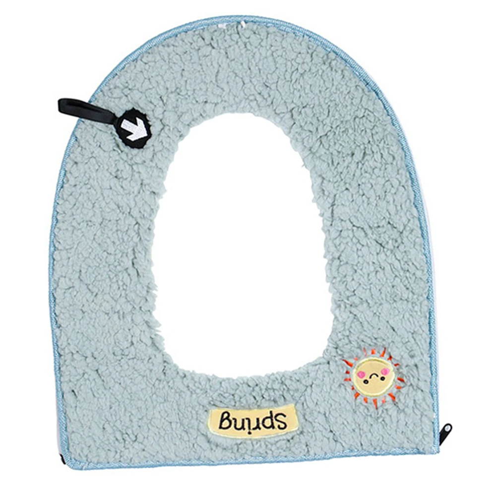 

1pc Zipper Toilet Cover Thicken Toilet Seat Cover Cushion Winter Warm Reusable Universal Thicken Pads Breathable
