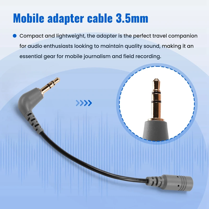 Top-Professional 3.5Mm TRRS To TRS Microphone Adapter Microphone Cable Replacement Cable