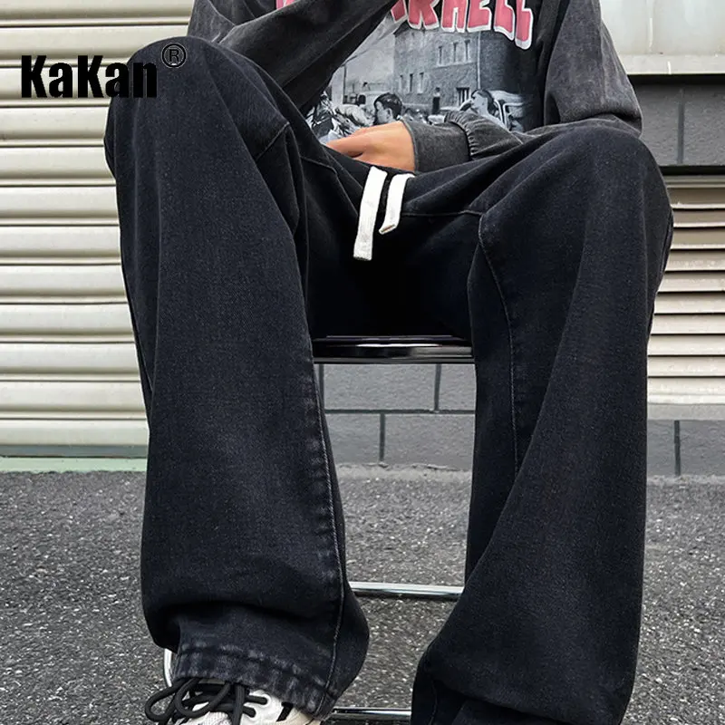 Kakan - European and American Spring/Summer New Vintage Jeans Men's Wear, Casual Wide Leg Long Straight Leg Jeans K024-KJ603