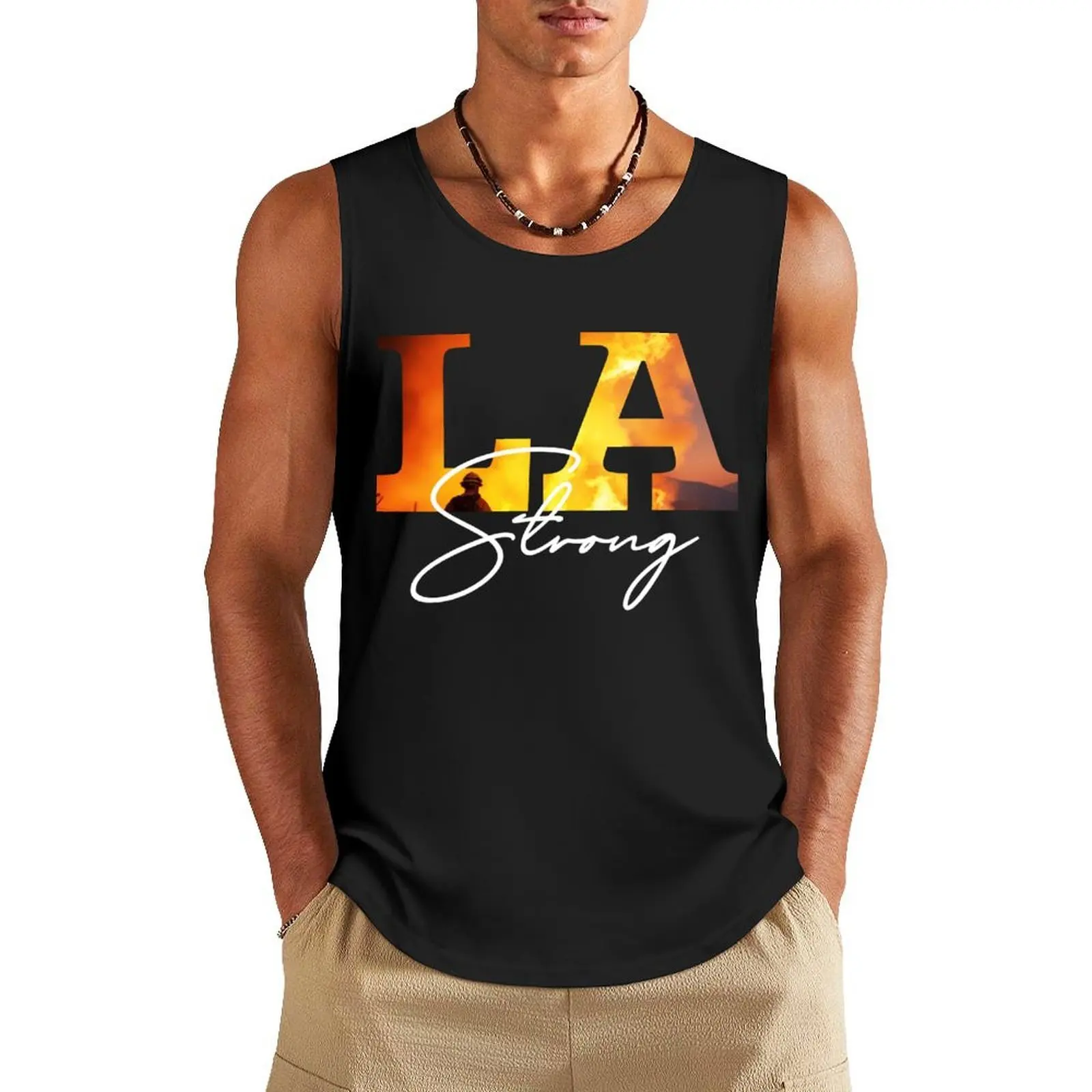 

LA CALIFORNIA STRONG Tank Top anime clothes man sexycostume basketball cool things