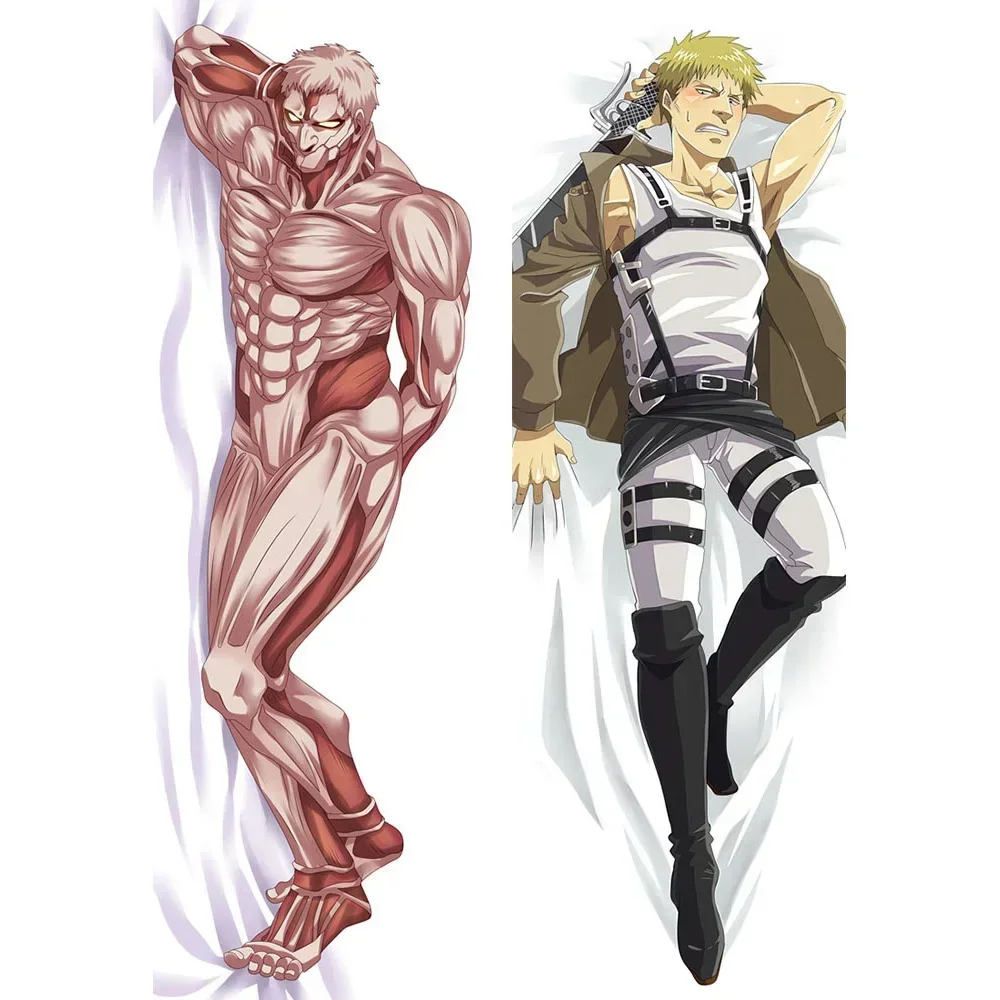 

Attack on Titan Pillow Case Anime Dakimakura Waifu Hugging Body Decorative Pillow Cover 45*45 3D Double-side Bedding Cushion