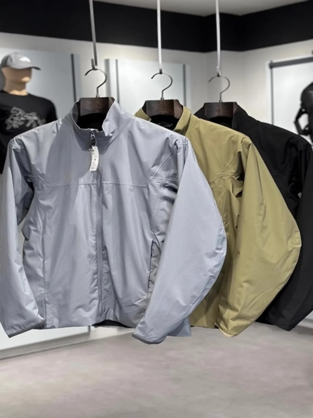 

Outdoor Men's Casual Jaet Windproof Waterproof 3D Tailoring Busin Series Bird Home Faionable All-Match Collar Jaet