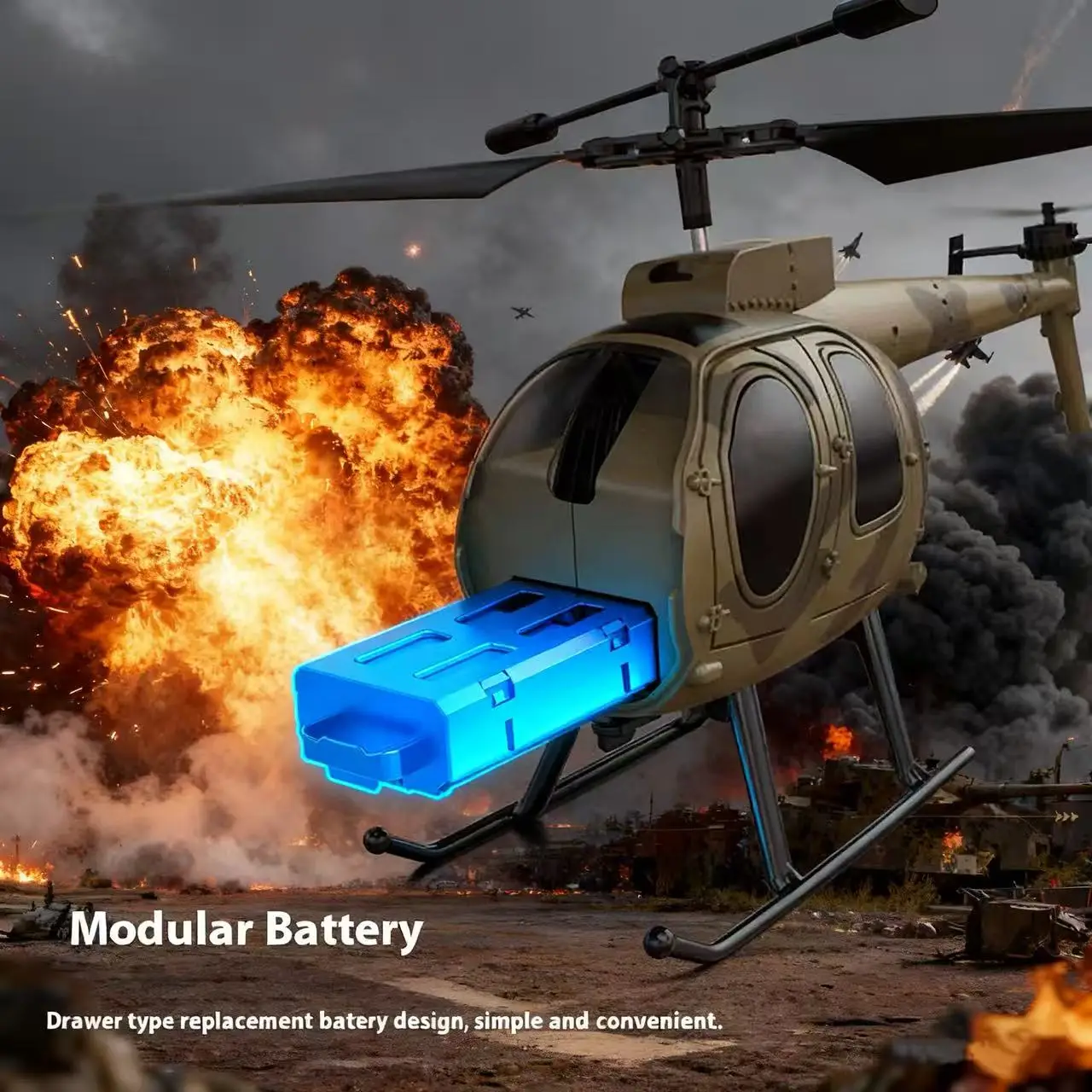 リモコン航空機モデルのおもちゃ 男の子へのギフト スケール RC ヘリコプター 6 軸ジャイロ安定化 簡単なワンクリックの離陸/着陸