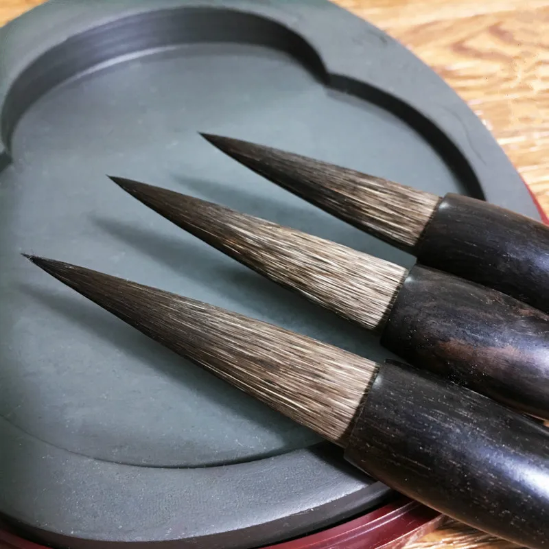 Chinese Calligraphy Brushes Set Wolf Hair Mouse Whisker Brush Chinese Ink Painting Brushes Regular Script Calligraphy Brush Pen