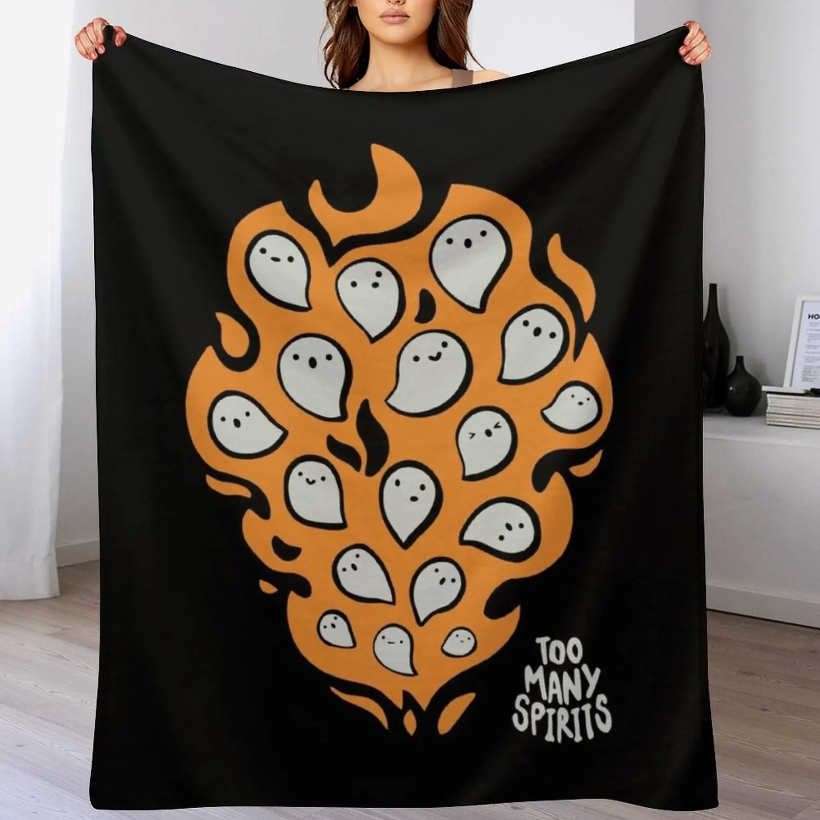 

Watcher Merch Too Many Spirits Ghosties Flame Throw Blanket Thermals For Travel blankets and throws Sofas Loose Blankets