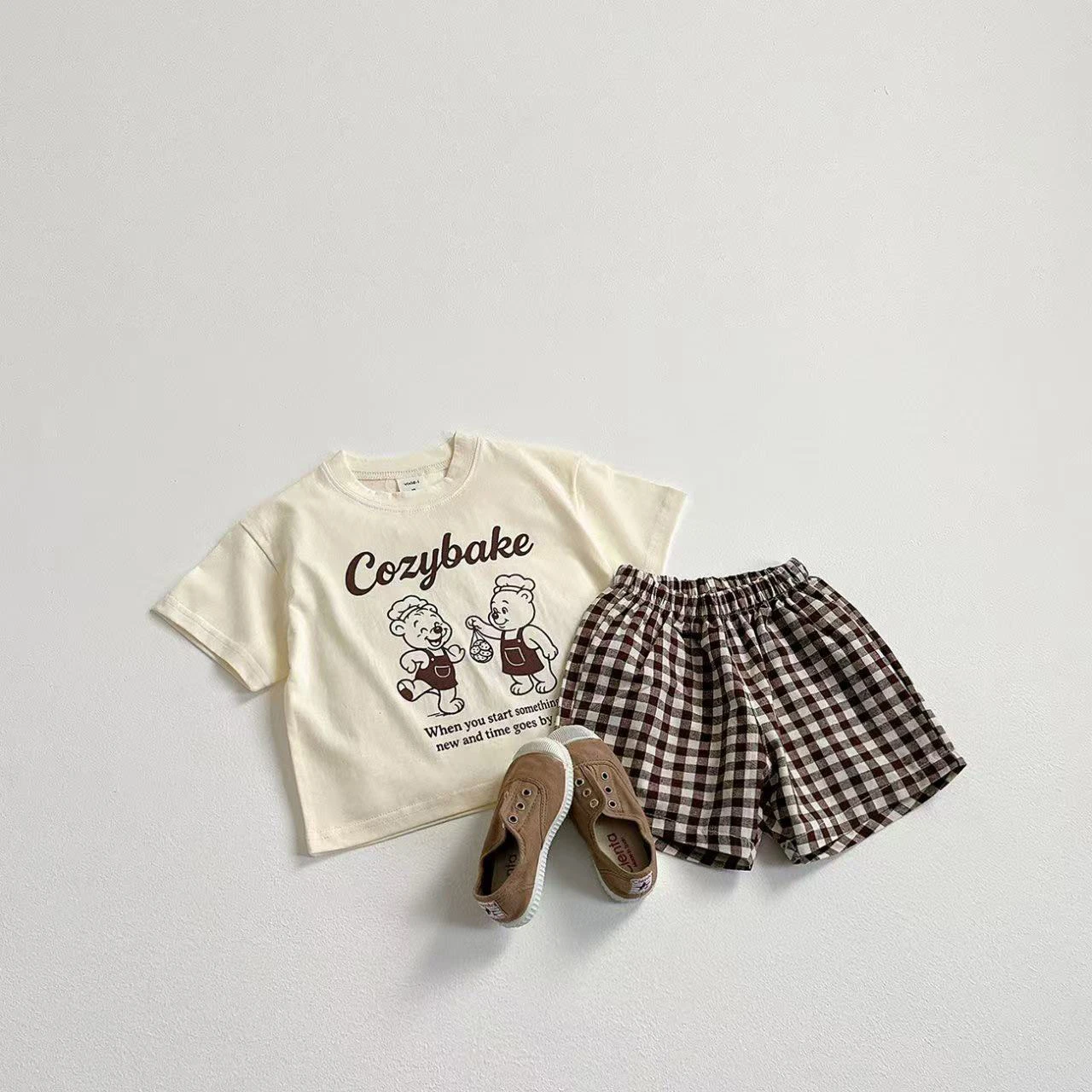 2025 New Summer Clothing Short Sleeve Suit Print Cartoon T-shirt + Shorts Kids Two Piece Set Children's Clothes Casual Tracksuit image 5