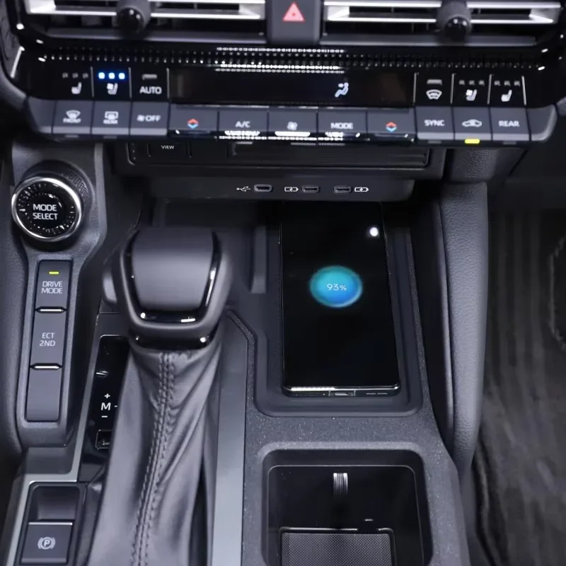 For Toyota Land Cruiser Prado 250 LC250 2024+ black car central control wireless charging silicone pad car interior accessories