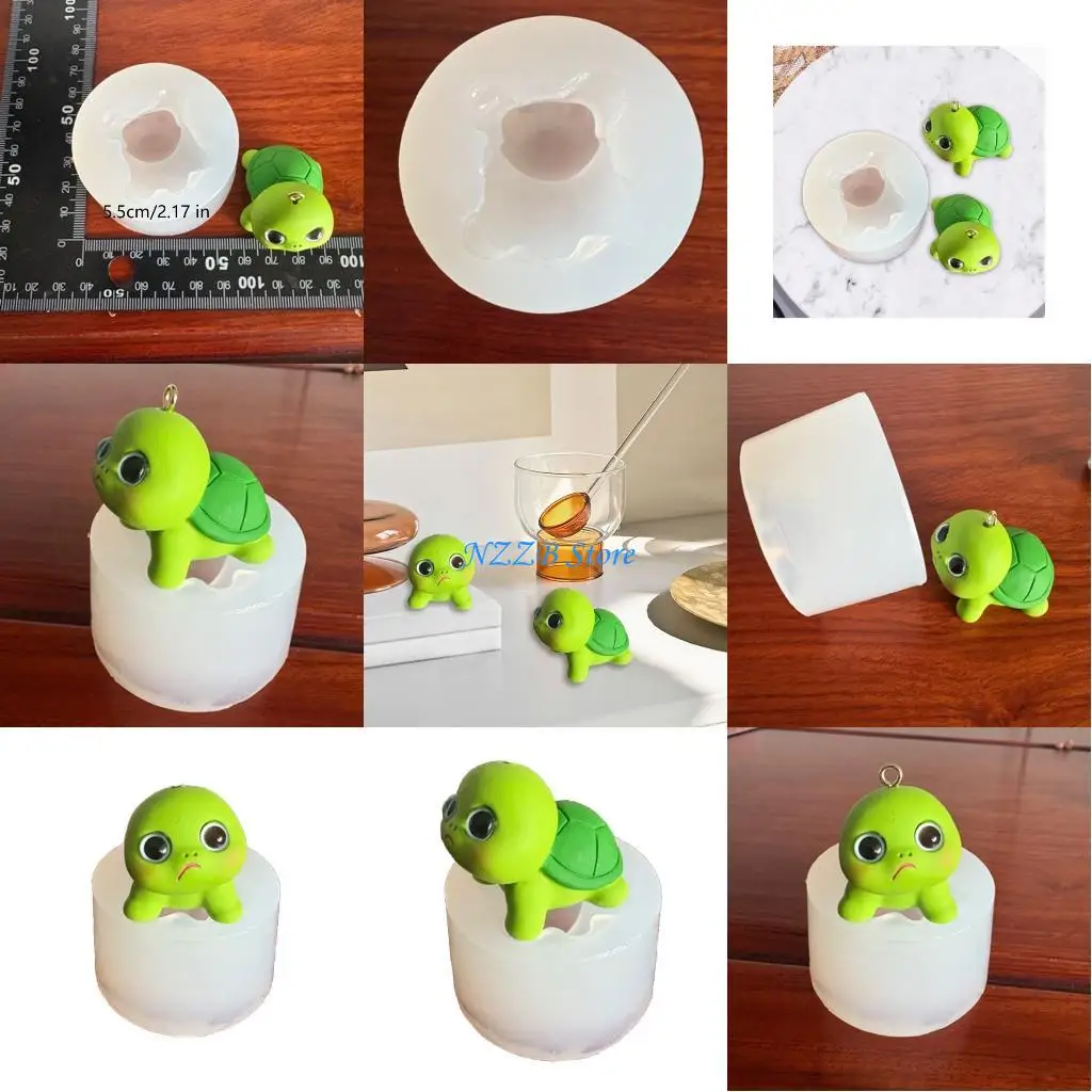 

T21F Reusable Silicone Mold Turtles Crafting Moulds Pendant Molds for Jewelry