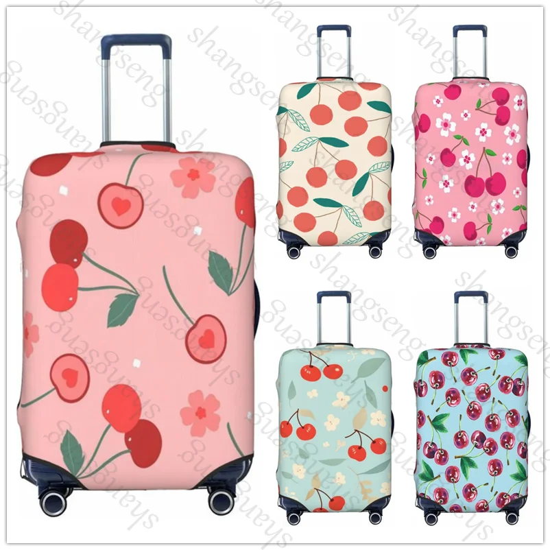 

Cute Cartoon Cherry Pattern Travel suitcase protective case, suitcase cover, elastic protection, washable Luggage cover 18-32 in