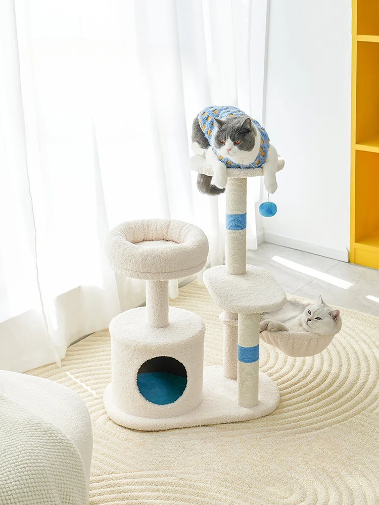 Velvet Cat Climbing Frame Nest Grab Column Integrated Does Not Cover an Area of Jumping Platform Cat Supplies