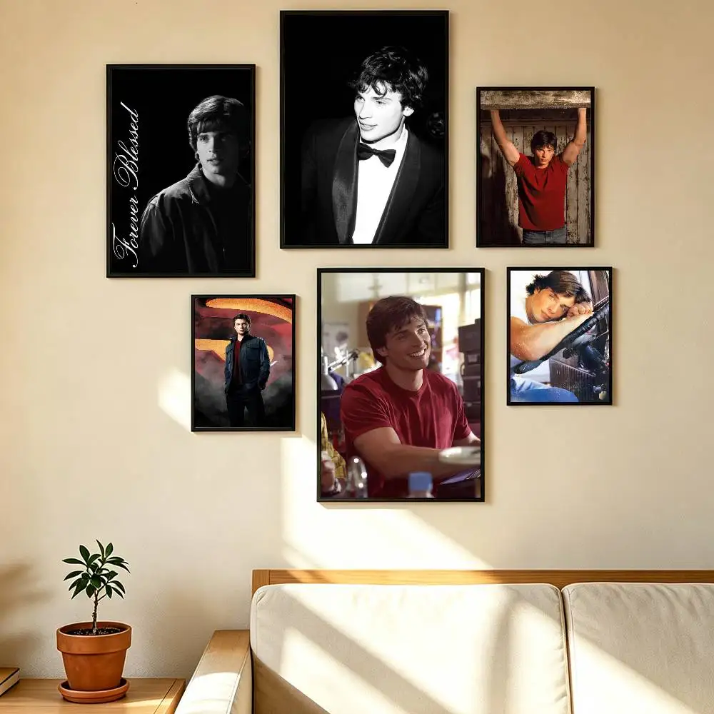 Actor Tom Welling Poster Waterproof Wall Art Sticker For Bar Living Room Vintage Decor High Quality Print Gift