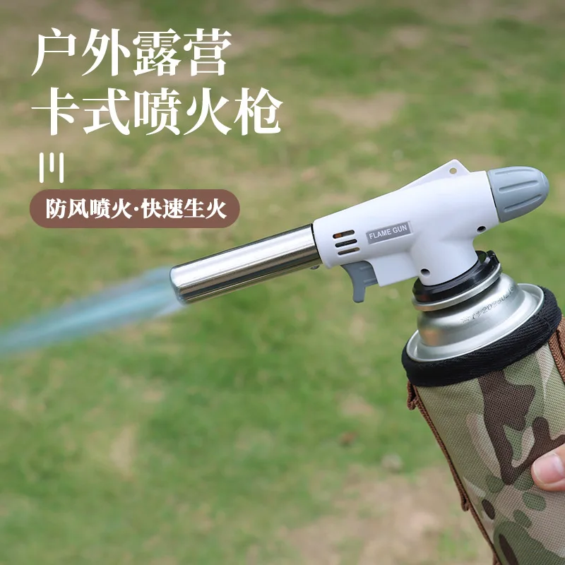 Torch Cooking AutoIgnition Butane Gas Welding-Burner Welding Gas Burner Flame Gas Torch Flame Gun Blow for BBQ Camping Cooking