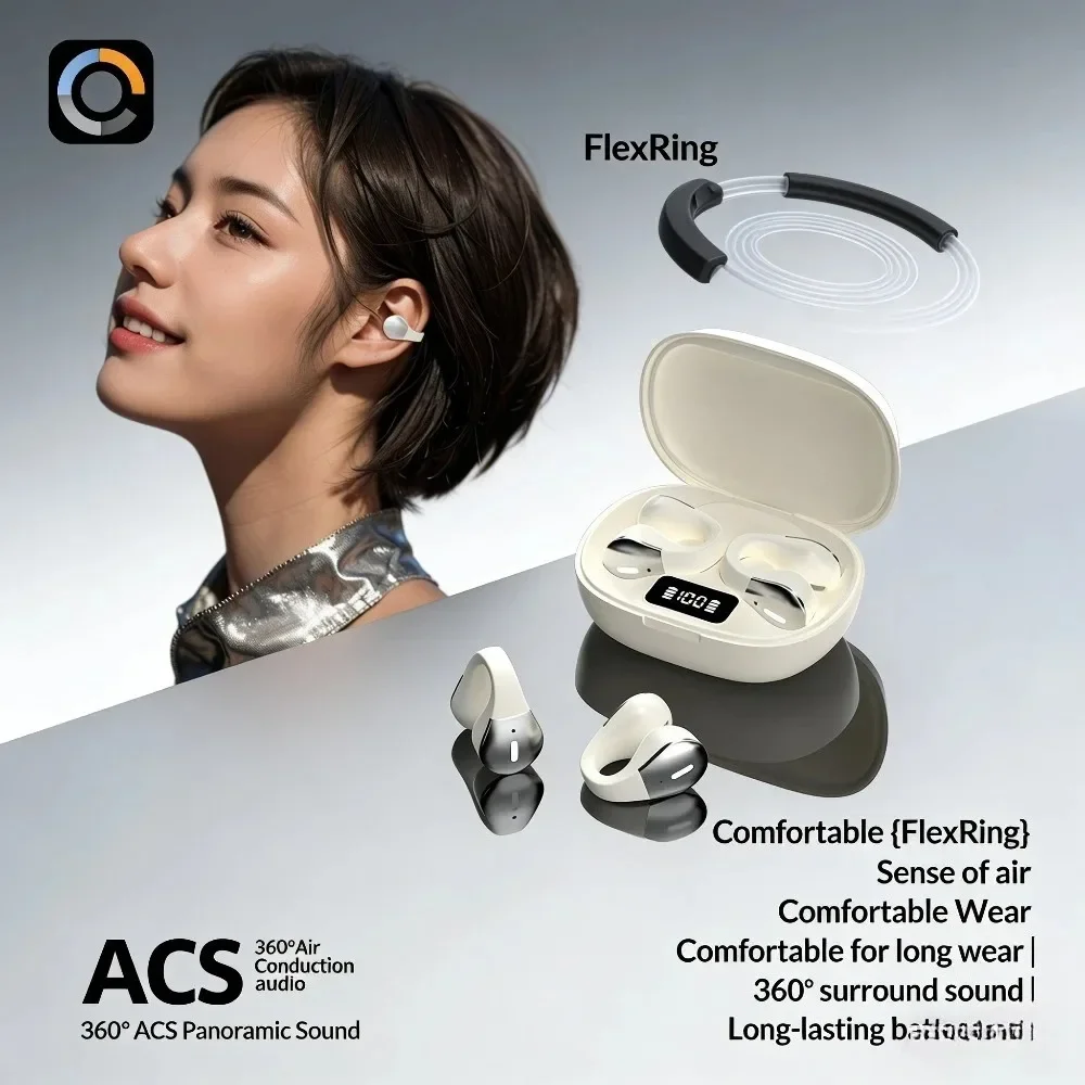 Non In Ear Bluetooth Headphones Imperceptible Wearing Sleep Headset Lightweight Comfort for Deep Sleep Rest Relaxation Home Use