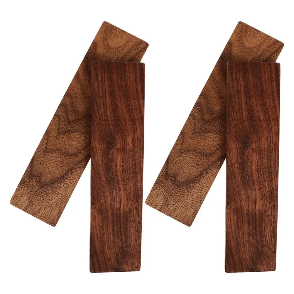 

4PCS Thickened Walnut Wood Planks Square Boards Unfinished Carving Blocks DIY Crafting Projects Engraving Blanks Versatile Use