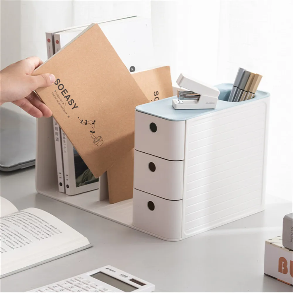 1PC Desktop Storage Box Multifunctional Office Large Capacity Pencil Holder Student Stationery Multi-functional Makeup Brush ﻿