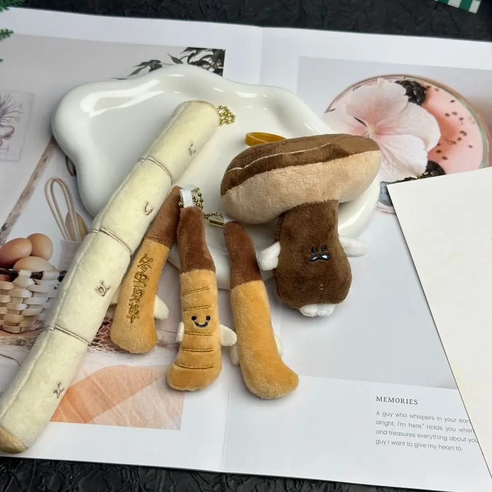 

Брелок с плюшевой куклой и растением из мультфильма, традиционный цельнокровенный брелок счастливым шармом, брелок с грибами, бусины, цепочка, разноцветные милые брелоки