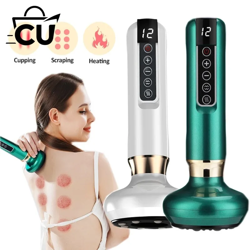 Intelligent Suction Medical Cupping Set Beauty Massager Glass Jars Anti Cellulite Cupping Vacuum Slimming Guasha Massage