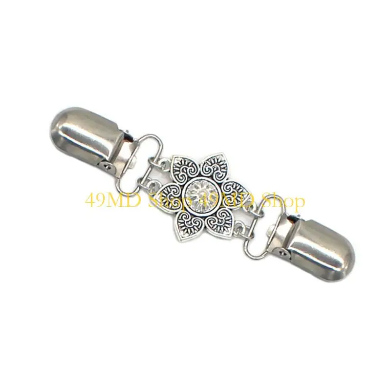 49MD Flower Pattern Shawl Pin Sophisticated and Trendy Clothing Accents Unique Pin for Stylish Ladies