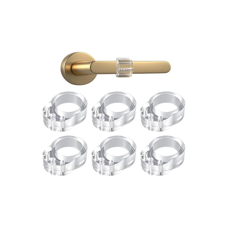 6Pcs Door Handle Bumpers Transparent Doorstop Door Handle Wall Protection Door Handle Buffer Furniture Protection Pad Crash Pad