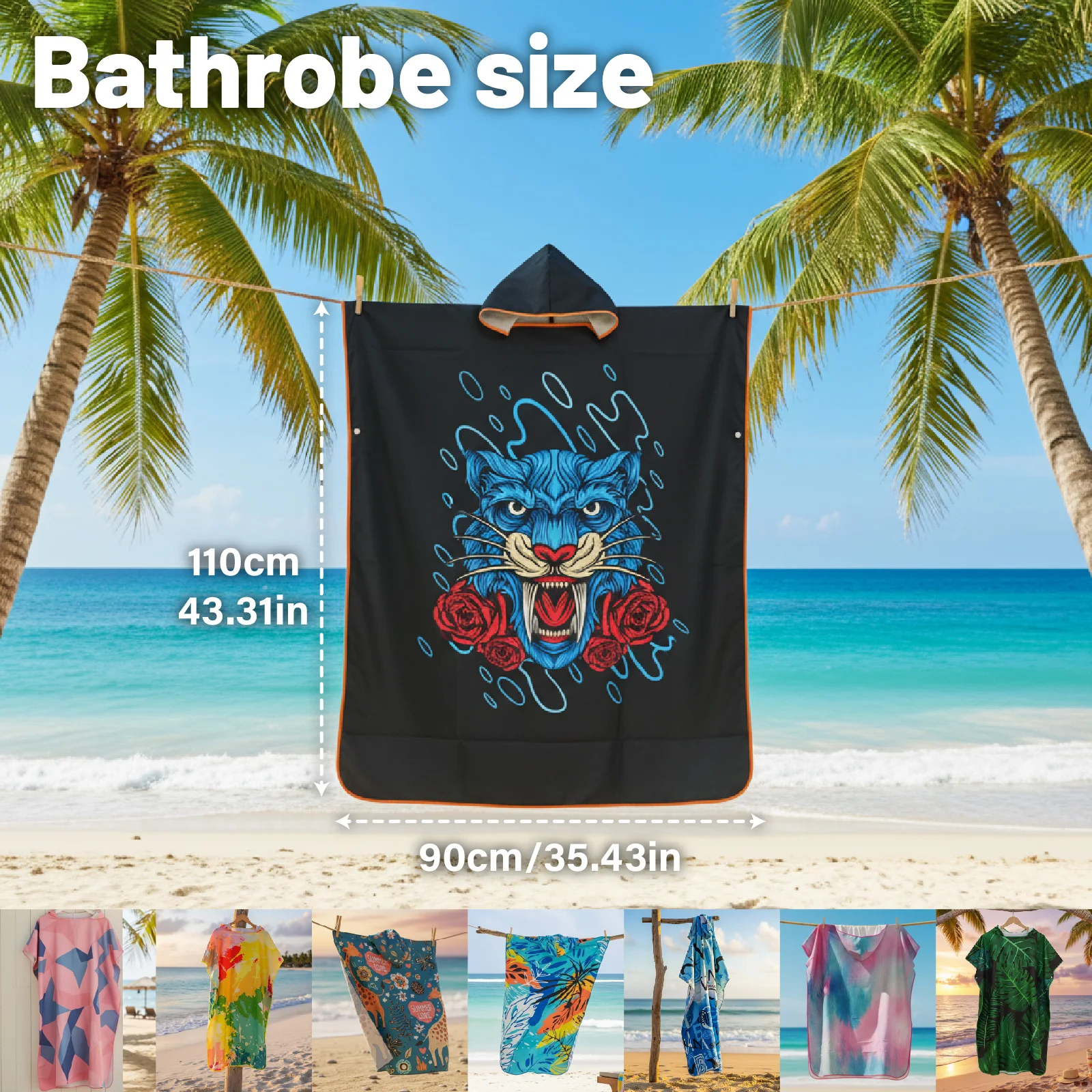 Cape de plage à capuche grande - Hooded Bath Towel avis et prix