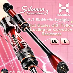 HASIDA Solomon II BFS Fishing Rod AA Cork Grip DKK SIC Guide High Sensitive Full Guides With Teflon Coating Spinning or Casting