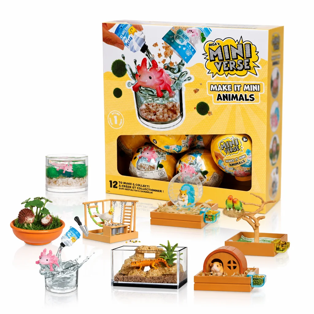 Genuine MGA New Surprise Doll Mini Animal Series Mini Diy Mini Hamster Guinea Pig Parrot Animal Ball Desktop Decoration Gift