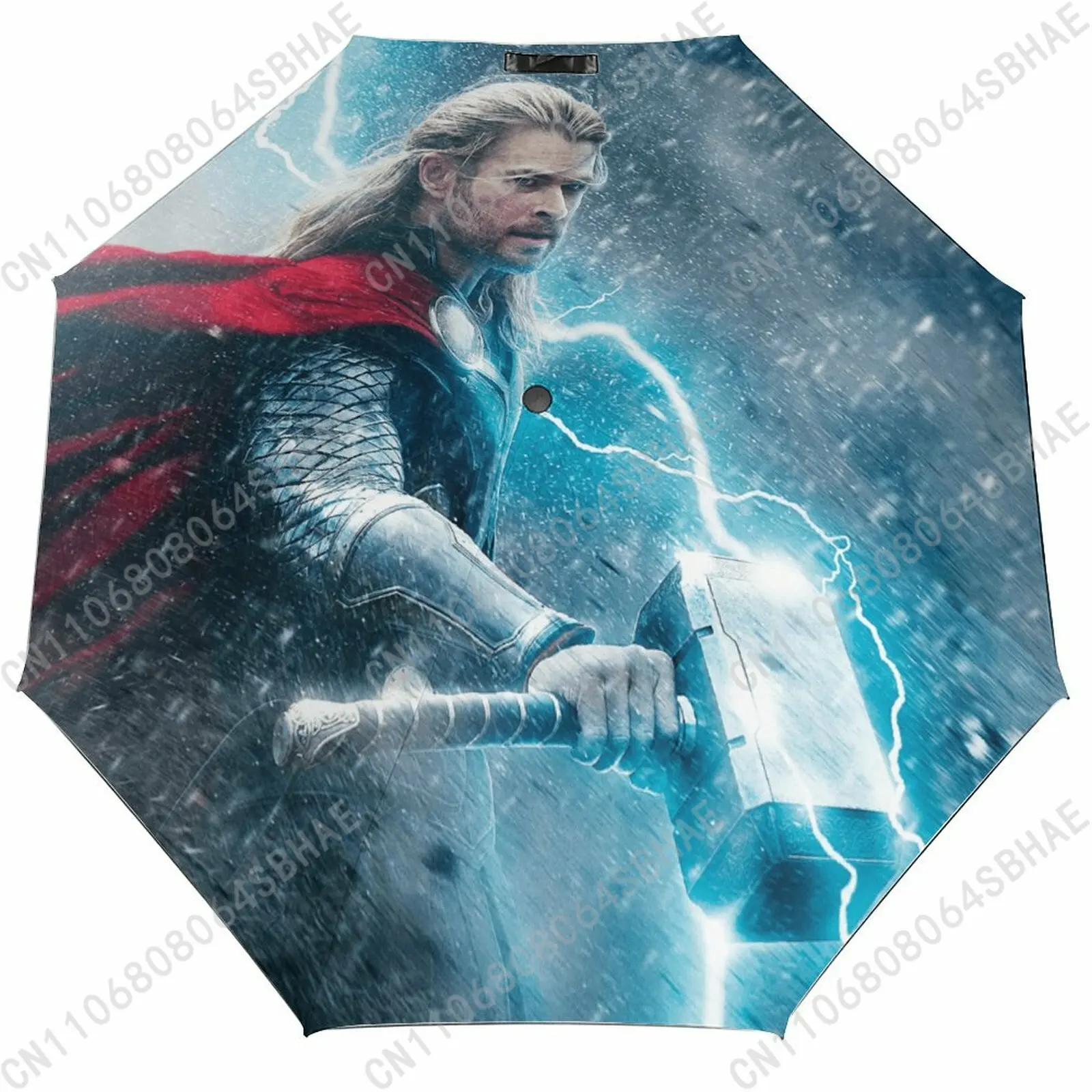 

Автоматический складной зонт Marvel The God Thunder с черным покрытием, управление одной кнопкой, в комплекте с чехлом, для косплея