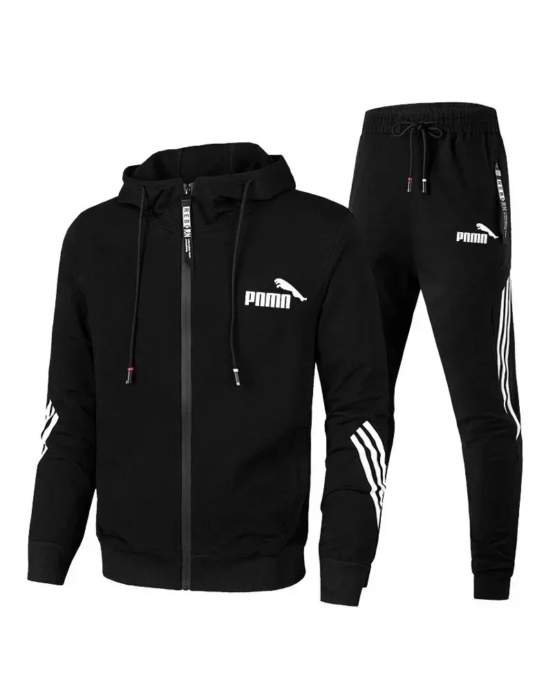 

New Spring Autumn High-quality Simplicity Fashion Trend Leisure Zipper Jacket Sports Suit Men's Outdoors Sportswear Sports Pants