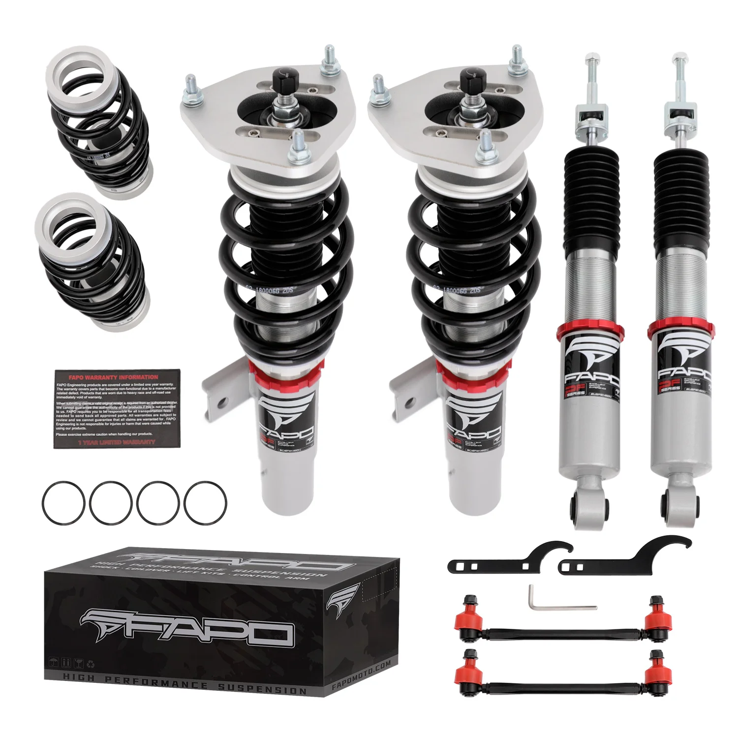 

TLF FAPO PF004120 for VW Golf 6th Gen MK6/A6 2009-2012 High Performance Coilover Lowering Kits Suspension Shocks Struts