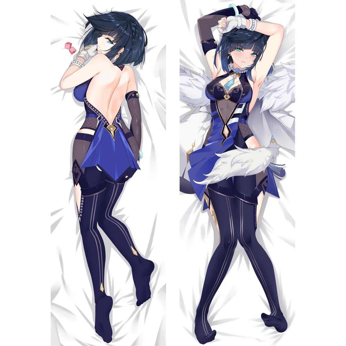 

Game Genshin Impact Yelan Cosplay Body Pillow Case Dakimakura Peachskin 2-Side Hugging Body Throw Cushion Pillow Cover Case